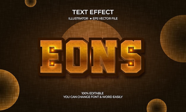 Vector eons text effect