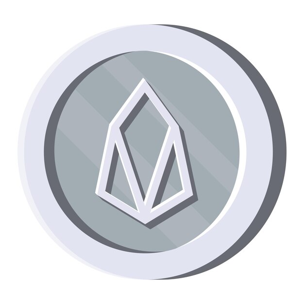 Vector eos silver coin