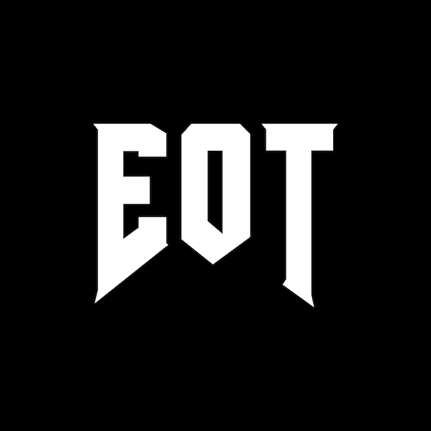 EOT letter logo design for technology company EOT logo design black and white color combination EOT logo EOT vector EOT design EOT icon EOT alphabet EOT typography logo design