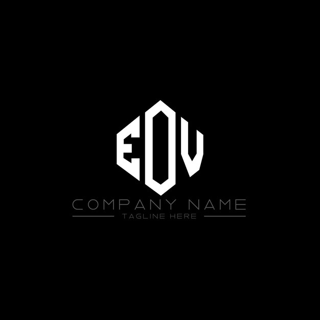 Vector eov letter logo design with polygon shape eov polygon and cube shape logo design eov hexagon vector logo template white and black colors eov monogram business and real estate logo