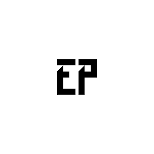 EP モノグラムロゴ デザイン文字 テキスト名 シンボル モノクロロゴタイプ アルファベット文字 シンプルロゴ