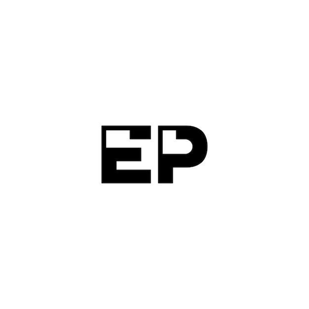 EP モノグラムロゴ デザイン文字 テキスト名 シンボル モノクロロゴタイプ アルファベット文字 シンプルロゴ