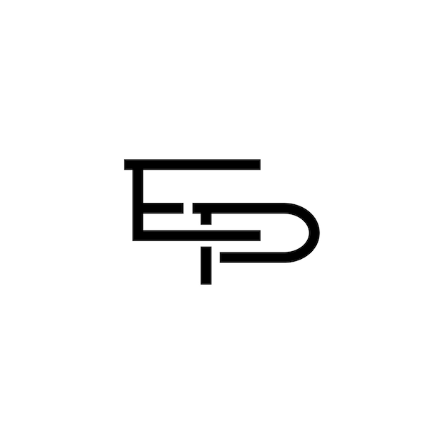 EP モノグラムロゴ デザイン文字 テキスト名 シンボル モノクロロゴタイプ アルファベット文字 シンプルロゴ