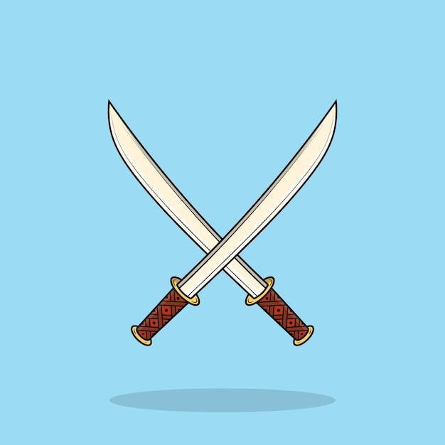 Эпический векторный дизайн боевого меча