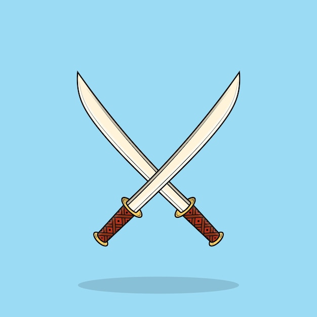 Vector epic battle sword vector design