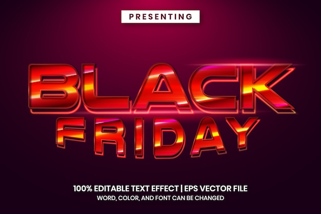 Epic cinematic black friday text effect