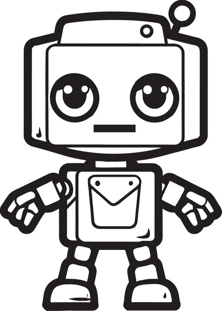 Vector epic robo buddy stylish vector mascot logo digital dynamo a futuristic guardian icon