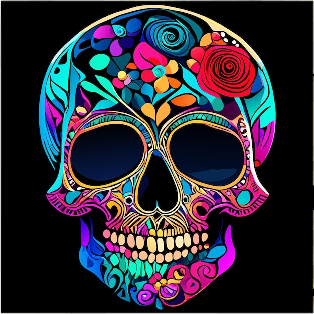 Epic skull graphic elevating graphic design estetica della progettazione grafica