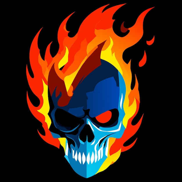 Vettore epic skull vector graphic design excellence definita