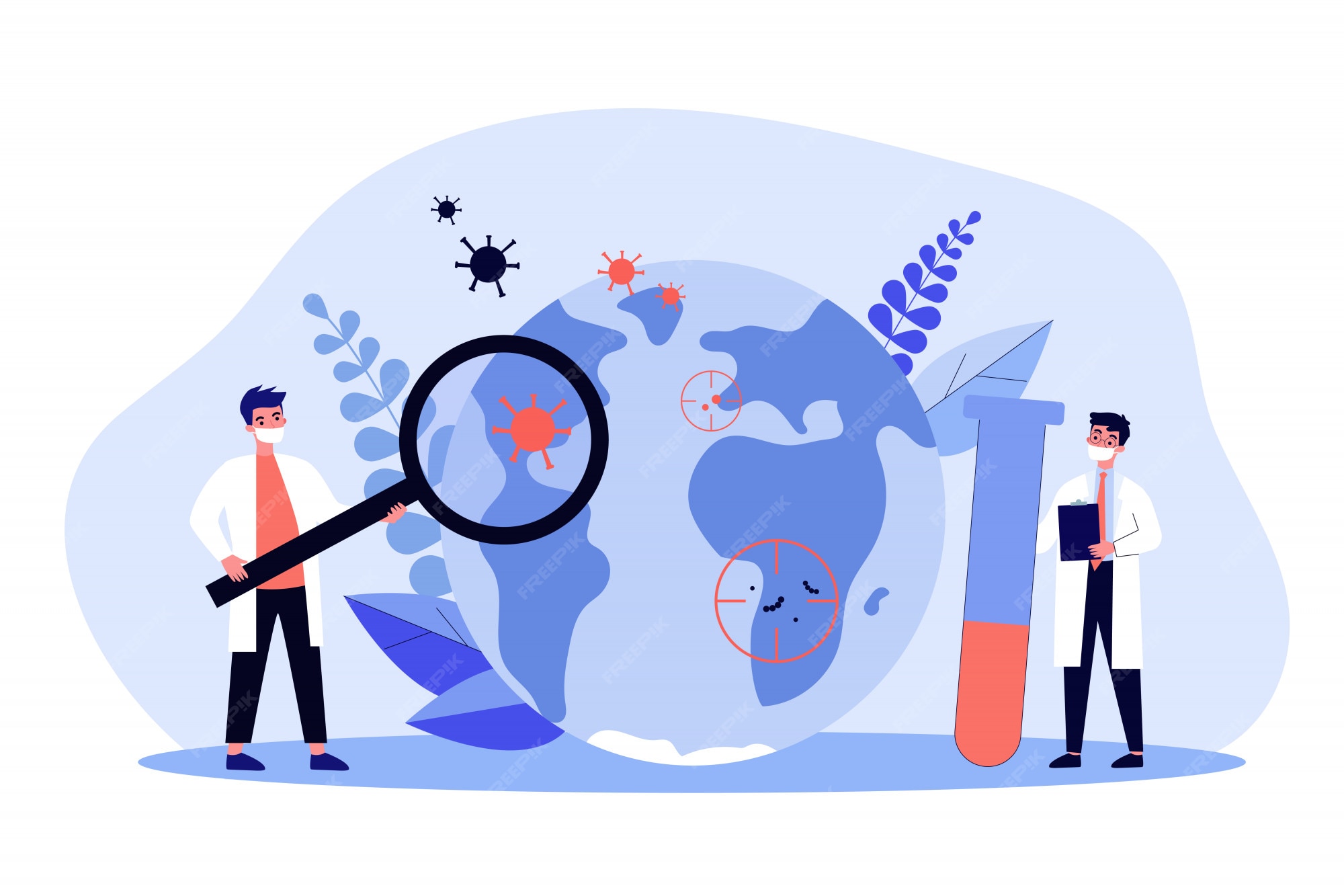 Premium vector | . epidemiology and pandemic outbreak research concept