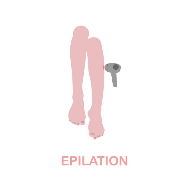 Epilation flat icon Colored element sign from beauty salon collection Flat Epilation icon sign for web design infographics and more