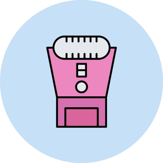 Vector epilator flat illustration