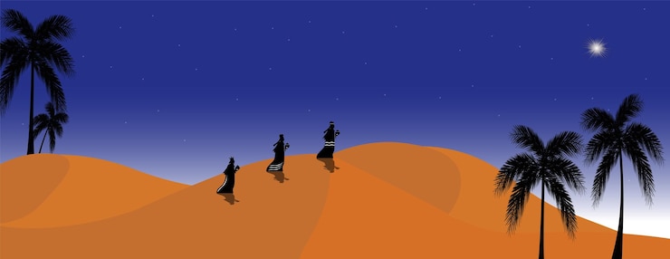 Vector epiphany is a christian festival, vector illustration