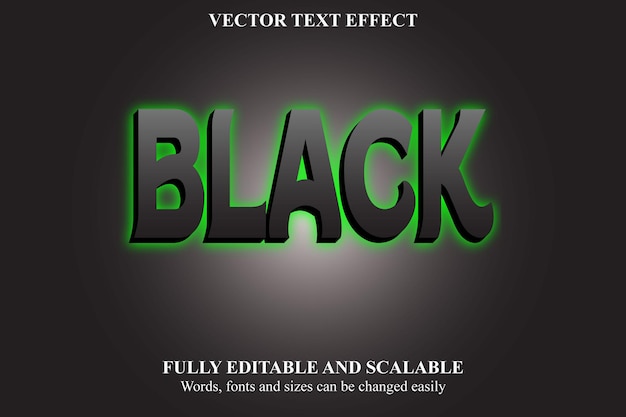 Eps 3d black text effect