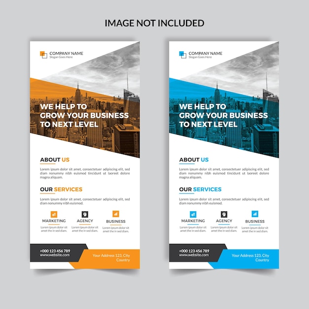 EPS corporate dl flyer design and rack card template