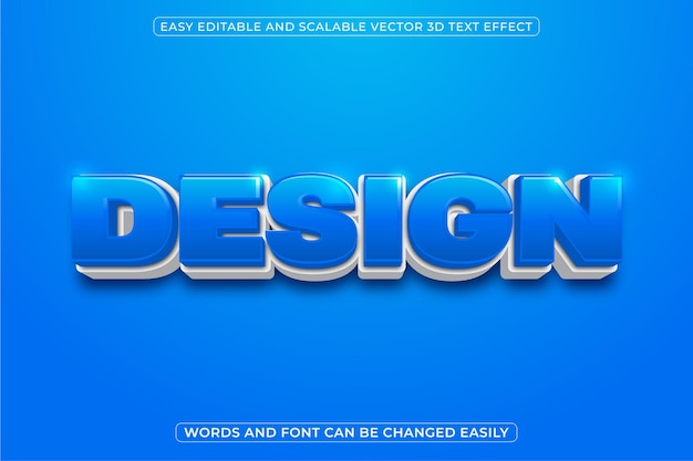 eps design 3d text style effect