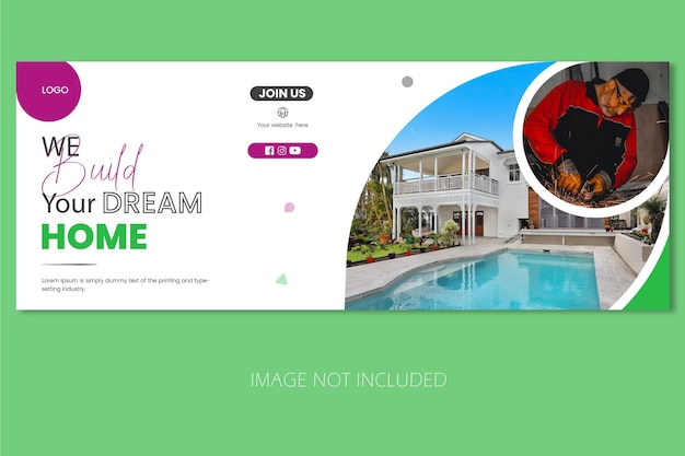 EPS digital marketing Facebook cover page template