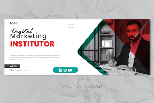 Vector eps digital marketing facebook cover page template