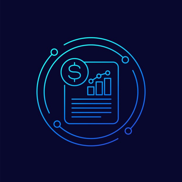 EPS Earnings per share icon linear design