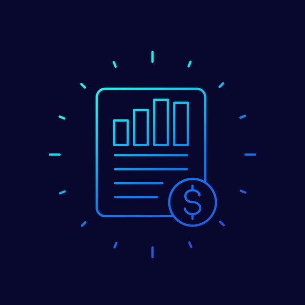 EPS, Earnings per share line vector icon