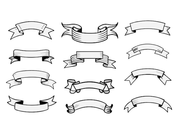 Eps Vintage Banner Ribbon Clipart Векторные ленты баннер элементы ленты Starburst этикетка Винтаж