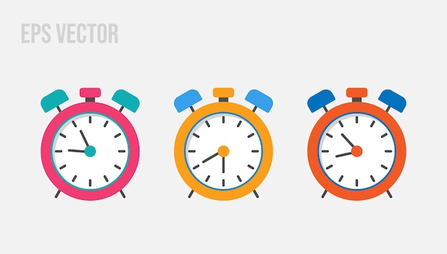 Eps watch alarm clock vector design