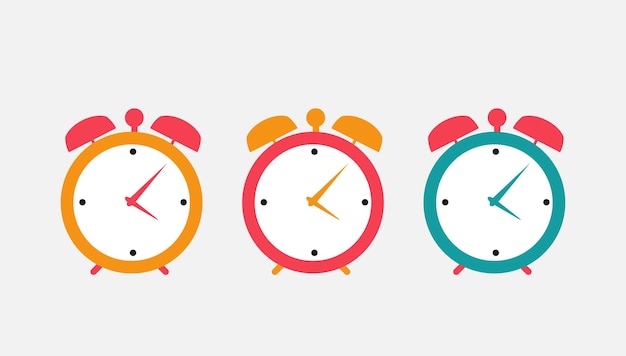 Eps watch alarm clock vector design
