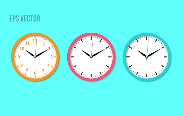 Eps watch alarm clock vector design