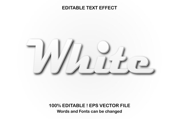 Vector eps wit 3d-teksteffect bewerkbaar