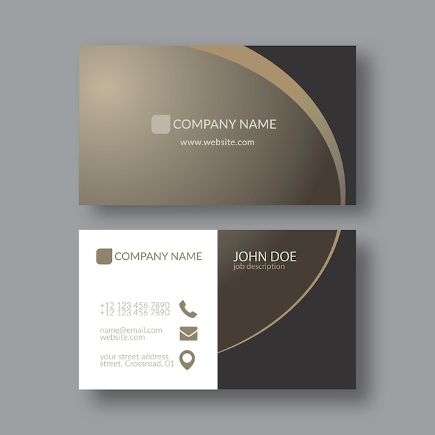 Eps10 Vector Illustration Abstract Elegant Business Card Template