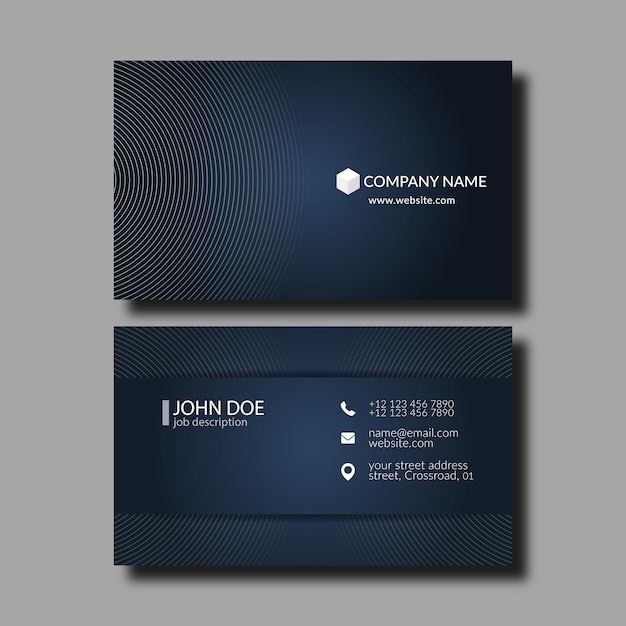 Eps10 Vector Illustration Abstract Elegant Business Card Template