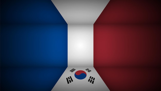 Eps10 vector patriotic background with southkorea flag colors