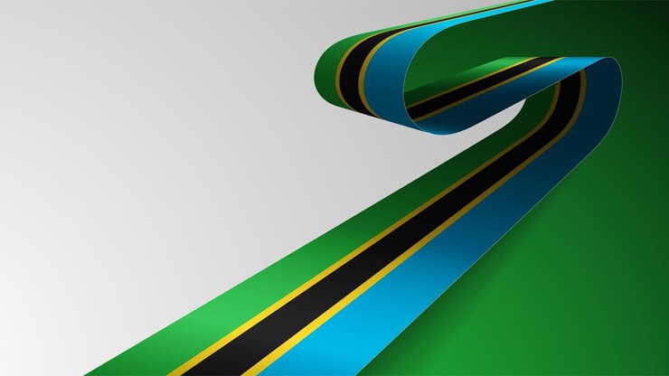 EPS10 Vector Patriotic background with Tanzania flag colors