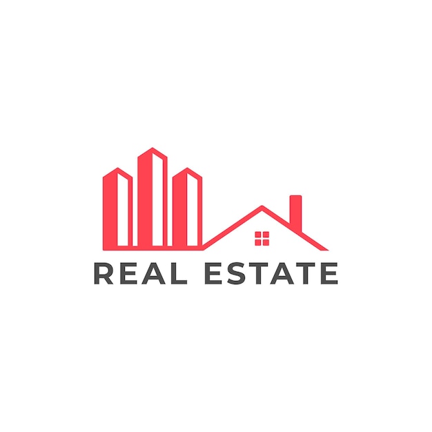 eps10 vector real estate logo with the combination of building and home