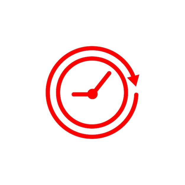 eps10 vector red long life time or durable icon concept design template web isolated on white