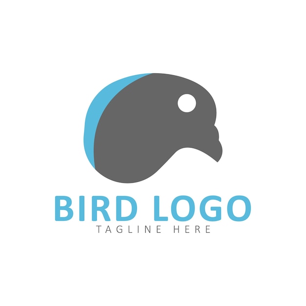 eps10 vector vogel hoofd logo ontwerpsjabloon geïsoleerd op witte achtergrond