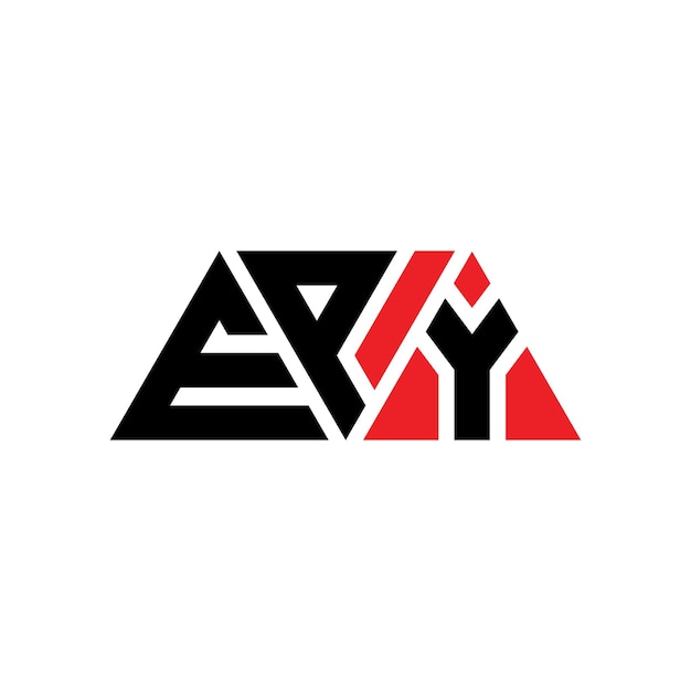 Vector epy triangle letter logo design with triangle shape epy triangle logo design monogram epy triangle vector logo template with red color epy triangular logo simple elegant and luxurious logo epy