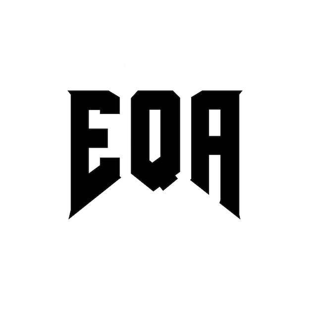 EQA letter logo design for technology company EQA logo design black and white color combination EQA logo EQA vector EQA design EQA icon EQA alphabet EQA typography logo design