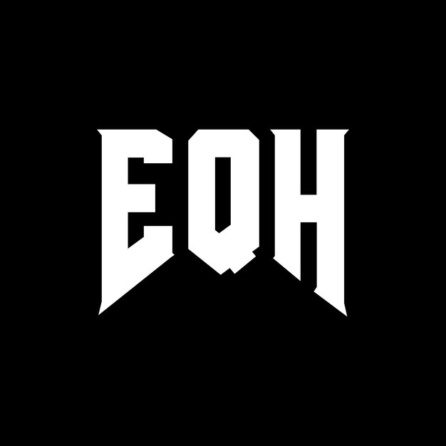 EQH (エイクエイチ) のロゴデザイン: 黒と白の色の組み合わせ EQH(エイクェイチ)のロゴデザイン EQHのベクトル EQHアイコン EQHアルファベット EQH タイポグラフィー EQHロゴデザイン