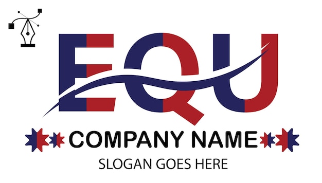Vector equ letter logo