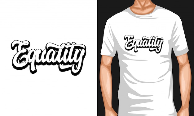 Equality lettering typography quotes