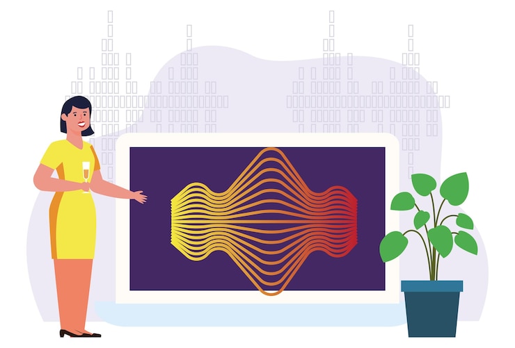 Vector equalizer concept illustration stylish and beautiful