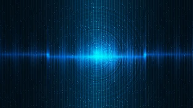 Equalizer Digital Sound Wave technology and earthquake wave diagram