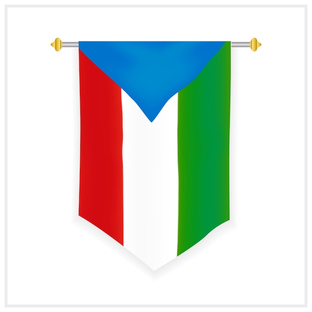 Equatoriaal-Guinea muurvlag en ontwerp van de hangende vlag van Equatoriaal-Guinea