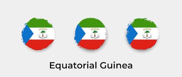 Equatoriaal-guinea vlag grunge bubbels pictogram vectorillustratie