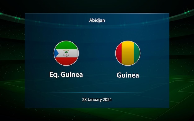 Equatoriaal-Guinea vs Guinee knock-out fase Afrika 2023 Voetbal