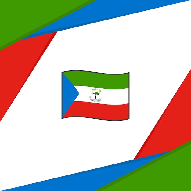 Equatorial Guinea Flag Abstract Background Design Template Equatorial Guinea Independence Day Banner Social Media Post Equatorial Guinea