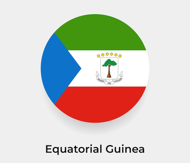 Equatorial Guinea flag bubble circle round shape icon vector illustration