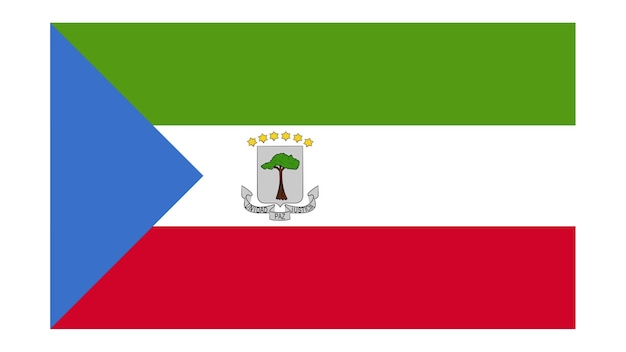 Флаг Экваториальной Гвинеи с оригинальными цветами