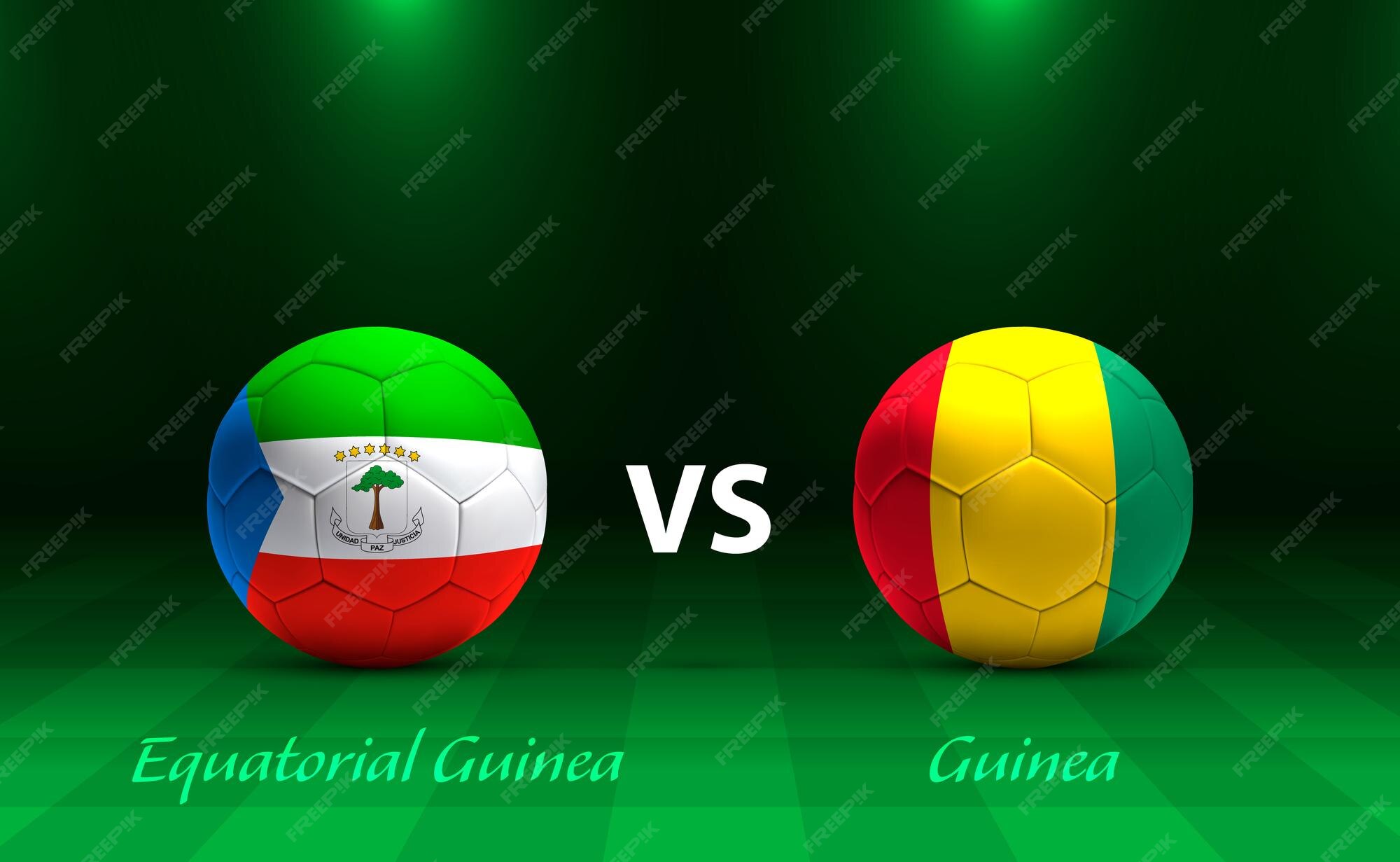 Premium Vector | Equatorial guinea vs guinea soccer scoreboard
